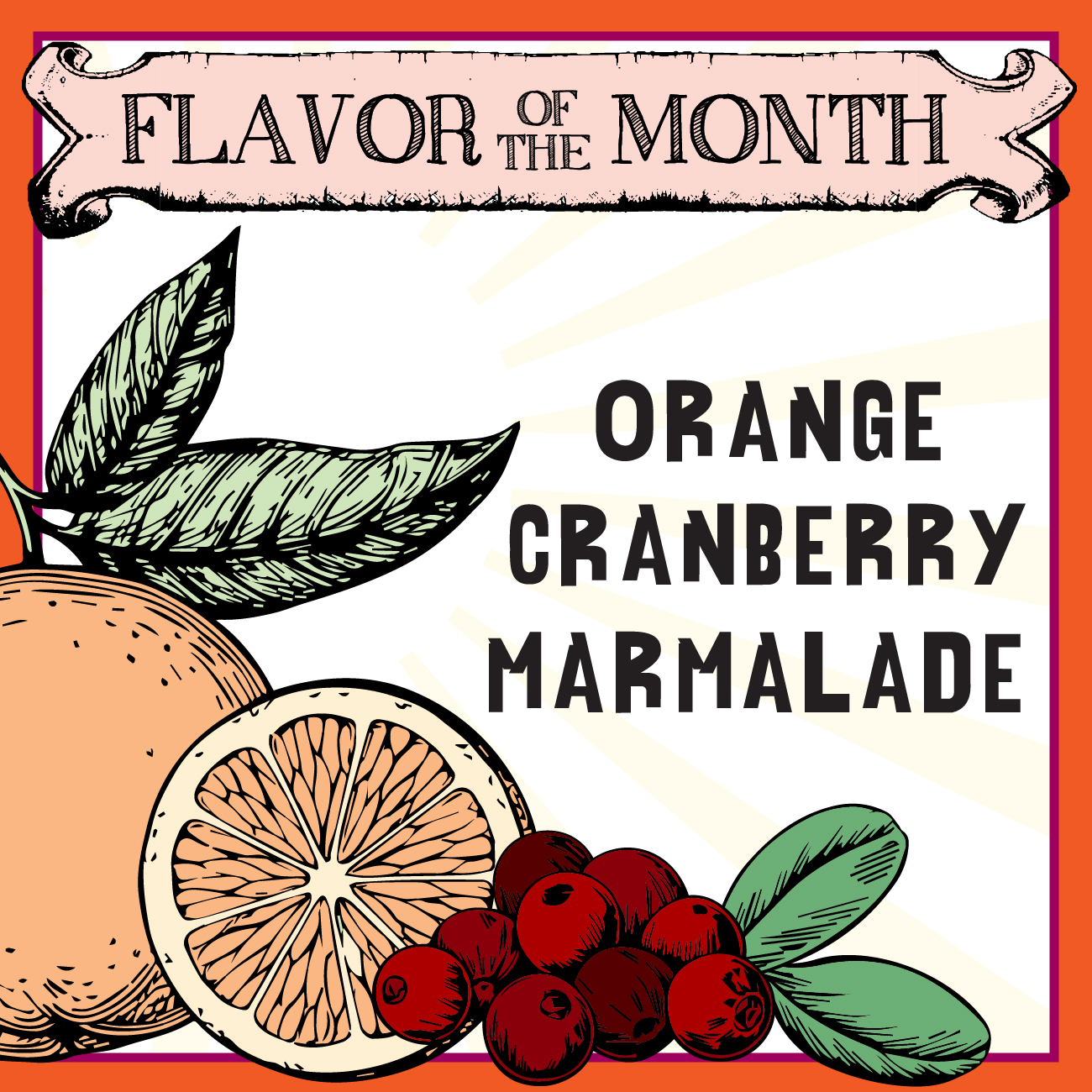 Cranberry Orange Marmalade Ice Cream
